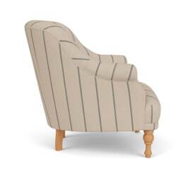 Armchair - Charcoal - Compton Stripe - Everett - The Cotswold Company - thumbnail 3