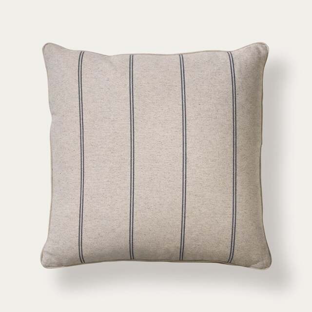 Compton Stripe Cushion Charcoal 50x50cm - Home Accessories - The Cotswold Company - image 1