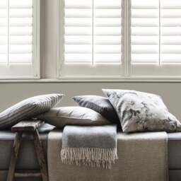 Compton Stripe Cushion Charcoal 50x50cm - Home Accessories - The Cotswold Company - thumbnail 4