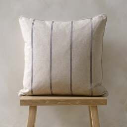 Compton Stripe Cushion Charcoal 50x50cm - Home Accessories - The Cotswold Company - thumbnail 2