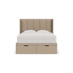 King Size Ottoman Storage Bed - Natural - House Linen Mix - Parker - The Cotswold Company - thumbnail 2
