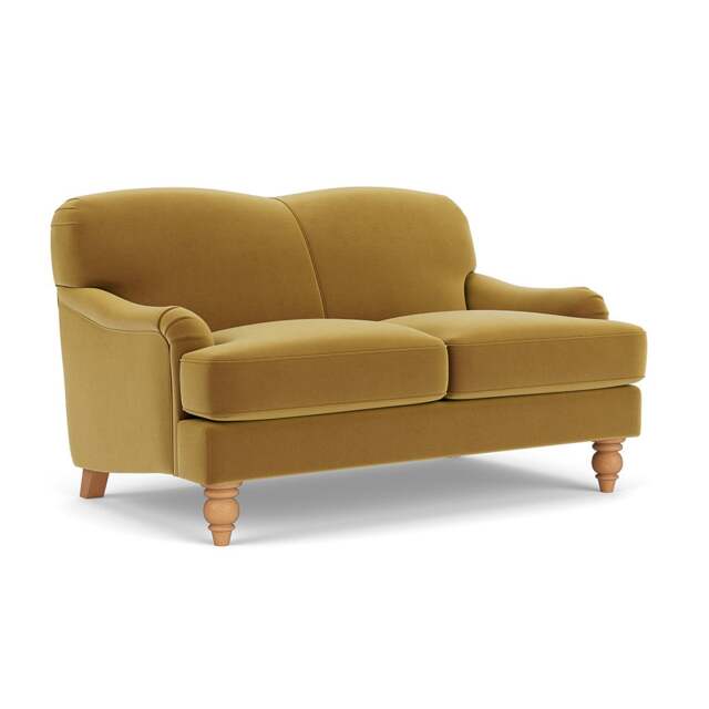 2 Seater Sofa - Mustard - Matt Velvet - Ashbee - The Cotswold Company - image 1
