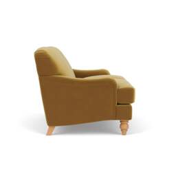 2 Seater Sofa - Mustard - Matt Velvet - Ashbee - The Cotswold Company - thumbnail 3