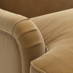 2 Seater Sofa - Mustard - Matt Velvet - Ashbee - The Cotswold Company - thumbnail 5