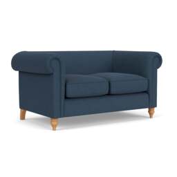 2 Seater Sofa - Indigo - House Linen Mix - Rayner - The Cotswold Company - thumbnail 1