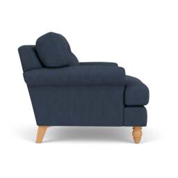 Armchair - Indigo - Luxury Italian Linen - Talbot - The Cotswold Company - thumbnail 3