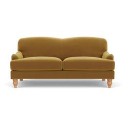 3 Seater Sofa - Mustard - Matt Velvet - Ashbee - The Cotswold Company - thumbnail 2