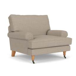 Armchair - Natural - Herringbone Weave - Stewart - The Cotswold Company - thumbnail 1