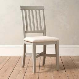 Upholstered Dining Chair - Chester Dove Grey - The Cotswold Company