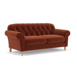 3 Seater Sofa - Brick - Matt Velvet - Chapman - The Cotswold Company