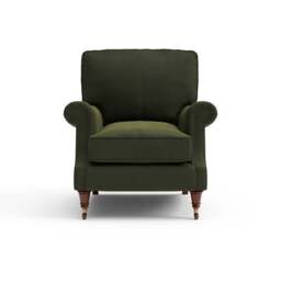 Armchair - Forest Green - Matt Velvet - Taylor High Back - The Cotswold Company - thumbnail 6