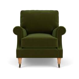 Armchair - Forest Green - Matt Velvet - Taylor High Back - The Cotswold Company - thumbnail 2