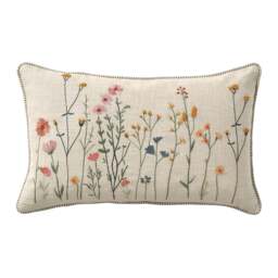 Floral Stems Cushion - Home Accessories - The Cotswold Company - thumbnail 4