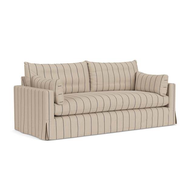 4 Seater Sofa - Charcoal - Compton Stripe - Ashton - The Cotswold Company - image 1