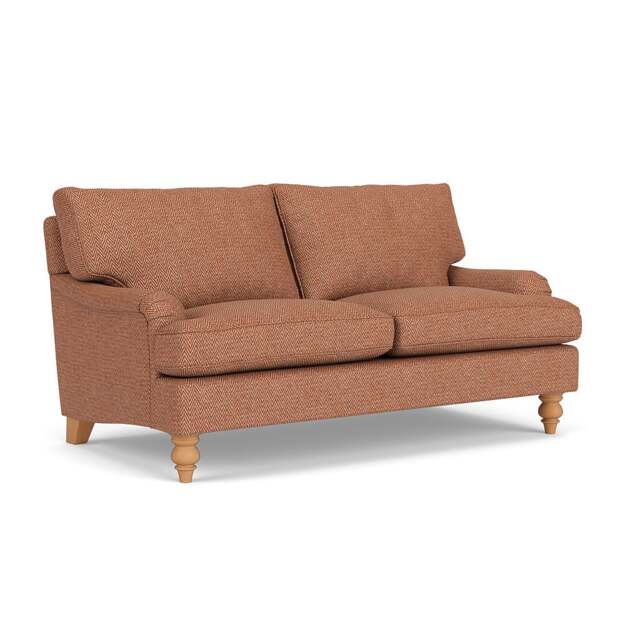 Large 2 Seater Sofa - Brick - Herringbone Weave - Morris - The Cotswold Company - image 1