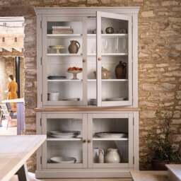 Large Glazed Dresser - Chester Dove Grey - The Cotswold Company - thumbnail 1