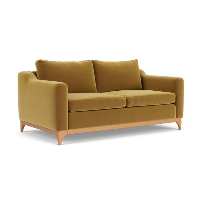 3 Seater Sofa - Mustard - Matt Velvet - Watson - The Cotswold Company - image 1