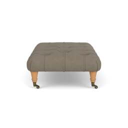 Foot Stool - Mid Grey - House Linen Mix - Amelia Small - The Cotswold Company - thumbnail 3
