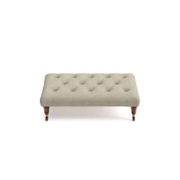 Foot Stool - Mid Grey - House Linen Mix - Amelia Small - The Cotswold Company - thumbnail 5
