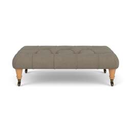 Foot Stool - Mid Grey - House Linen Mix - Amelia Small - The Cotswold Company - thumbnail 2