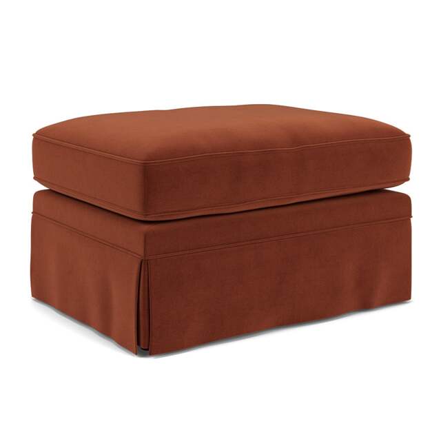 Foot Stool - Brick - Matt Velvet - Dawson Small - The Cotswold Company - image 1