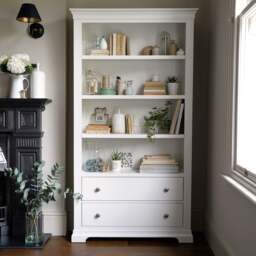 Chantilly Warm White Large Bookcase - The Cotswold Company - thumbnail 3