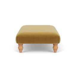 Foot Stool - Mustard - Matt Velvet - Clara - The Cotswold Company - thumbnail 3