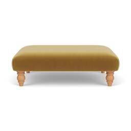 Foot Stool - Mustard - Matt Velvet - Clara - The Cotswold Company - thumbnail 2