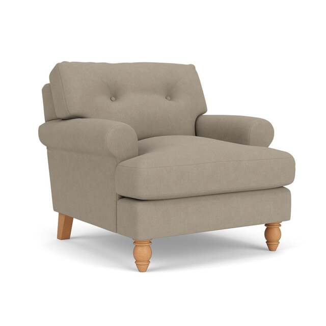 Armchair - Dove grey - House Linen Mix - Talbot - The Cotswold Company - image 1