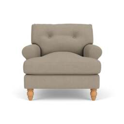 Armchair - Dove grey - House Linen Mix - Talbot - The Cotswold Company - thumbnail 2