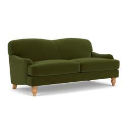 3 Seater Sofa - Forest Green - Matt Velvet - Ashbee - The Cotswold Company - thumbnail 1