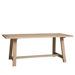 Dining Table and Bench Set - Inglesham Whitewash Oak - The Cotswold Company - thumbnail 3