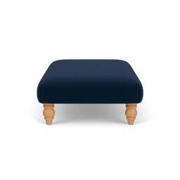 Foot Stool - Deep blue - Matt Velvet - Clara - The Cotswold Company - thumbnail 3