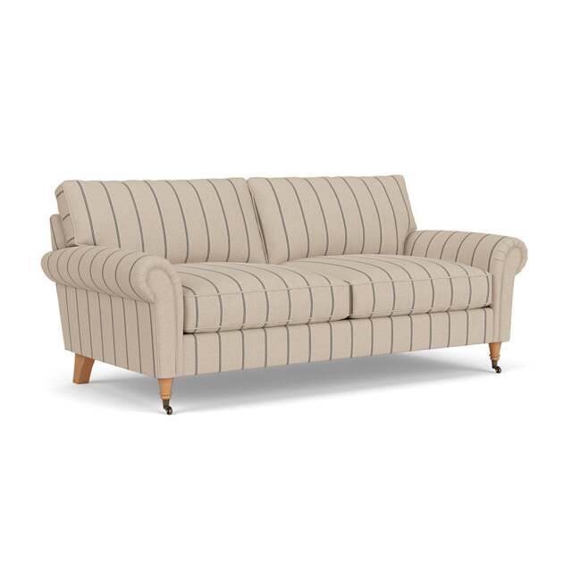 3 Seater Sofa - Charcoal - Compton Stripe - Osbourne - The Cotswold Company - image 1