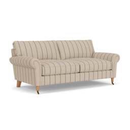 3 Seater Sofa - Charcoal - Compton Stripe - Osbourne - The Cotswold Company