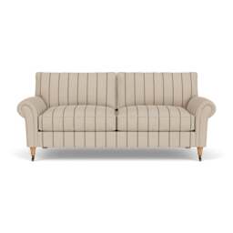 3 Seater Sofa - Charcoal - Compton Stripe - Osbourne - The Cotswold Company - thumbnail 2