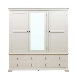 Chantilly Warm White Grand Triple Wardrobe - The Cotswold Company - thumbnail 5