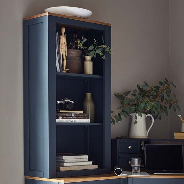 Chalford Inky Blue Desk Top Bookcase - The Cotswold Company - image 1