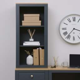 Chalford Inky Blue Desk Top Bookcase - The Cotswold Company - thumbnail 2