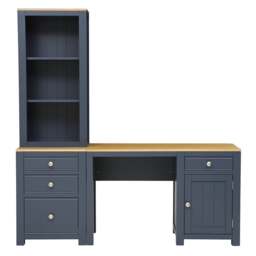 Chalford Inky Blue Desk Top Bookcase - The Cotswold Company - thumbnail 5