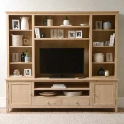Inglesham Whitewash Oak TV and Media Storage Unit - The Cotswold Company - thumbnail 3