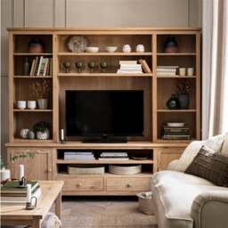 Inglesham Whitewash Oak TV and Media Storage Unit - The Cotswold Company