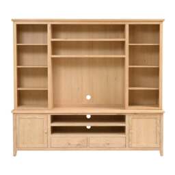 Inglesham Whitewash Oak TV and Media Storage Unit - The Cotswold Company - thumbnail 4