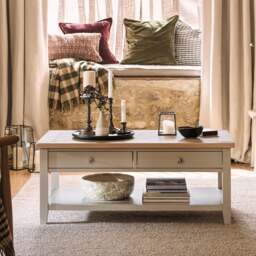 Coffee Table with Drawers - Chester Limestone - The Cotswold Company