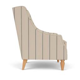 Armchair - Charcoal - Compton Stripe - Annie - The Cotswold Company - thumbnail 3