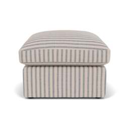 Foot Stool - Indigo - Kingham Stripe - Clarke Small - The Cotswold Company - thumbnail 3