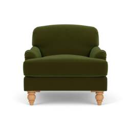 Armchair - Forest Green - Matt Velvet - Ashbee - The Cotswold Company - thumbnail 2