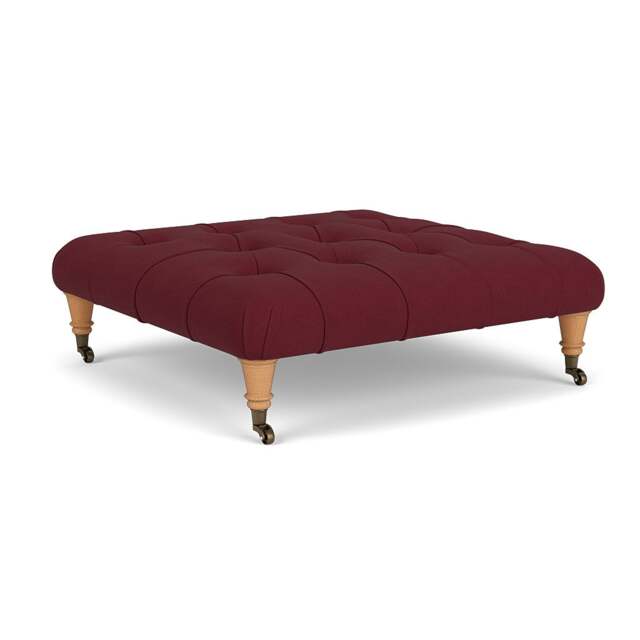 Foot Stool - Rosehip - House linen mix - Amelia - The Cotswold Company - image 1