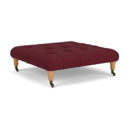 Foot Stool - Rosehip - House linen mix - Amelia - The Cotswold Company