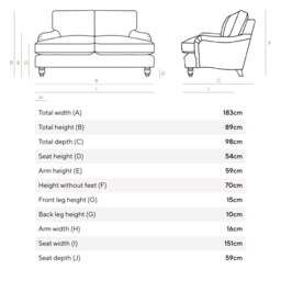 Morris - 3 Seater Sofa Sofa - Indigo - Rustic Weave - Express Delivery Sofas - Express Sofas - The Cotswold Company - thumbnail 5